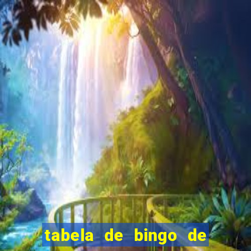 tabela de bingo de 1 a 100